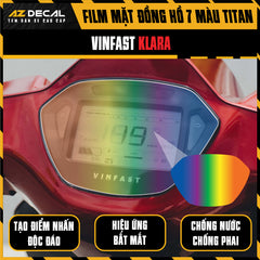 Miếng Dán Mặt Đồng Hồ 7 Màu Titan Xe Vinfast Klara