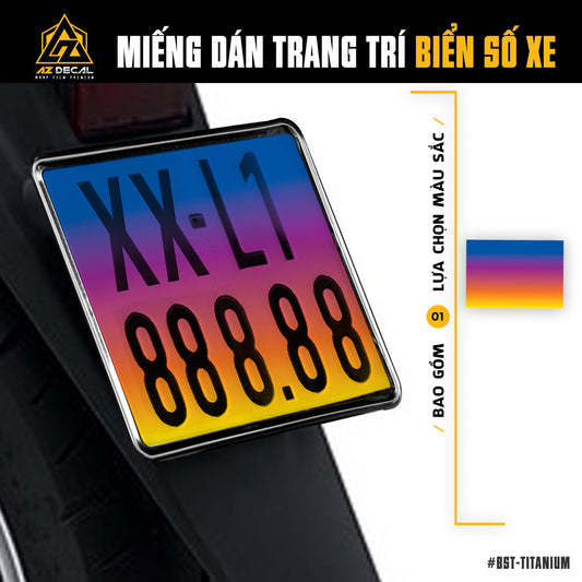 Decal dán biển số xe máy titan