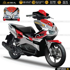 Dán decal xe Air Blade phong cách 46 Racing màu trắng đỏ