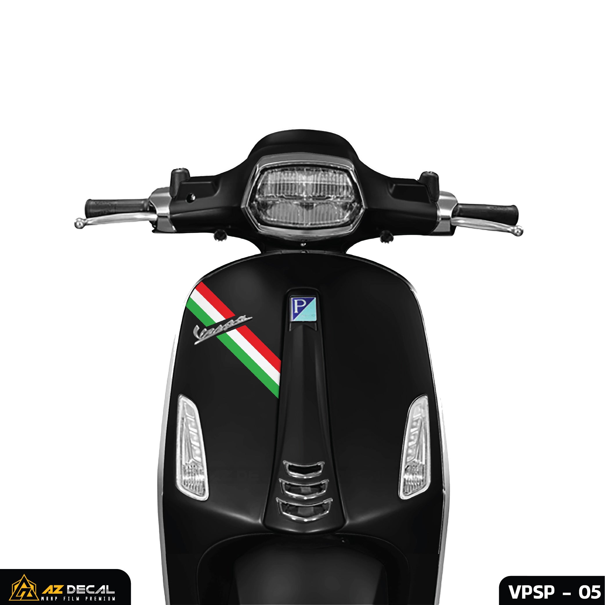 Decal xe Vespa đen