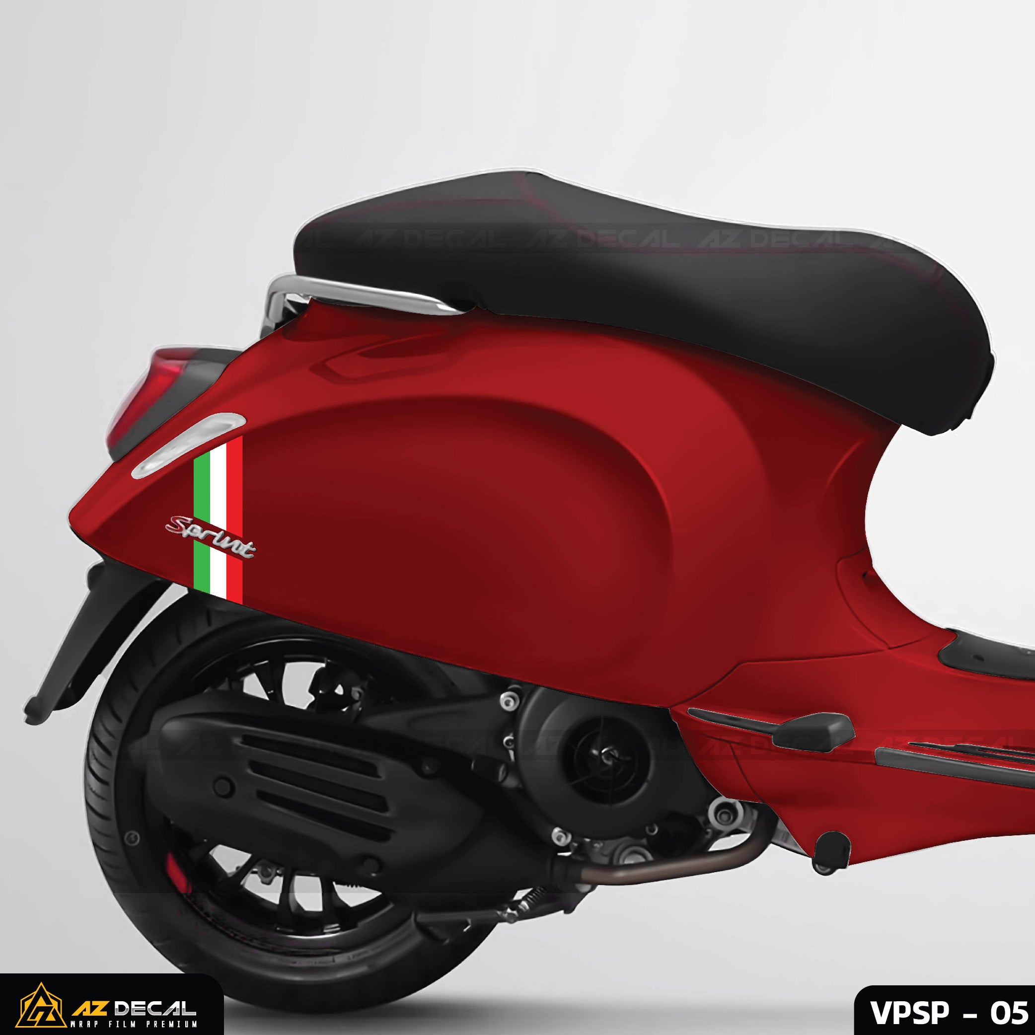 Decal xe Vespa Đỏ phong cách Italy