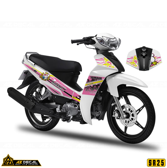 Decal xe Sirius RC trắng mẫu RCB