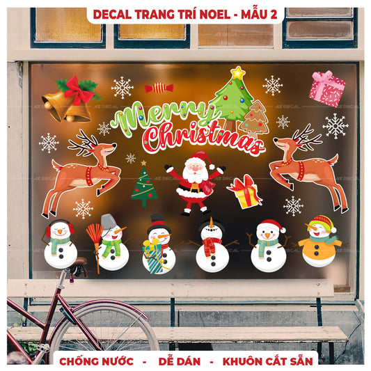 Sticker Dán Decal Trang Trí Noel - Mẫu 02