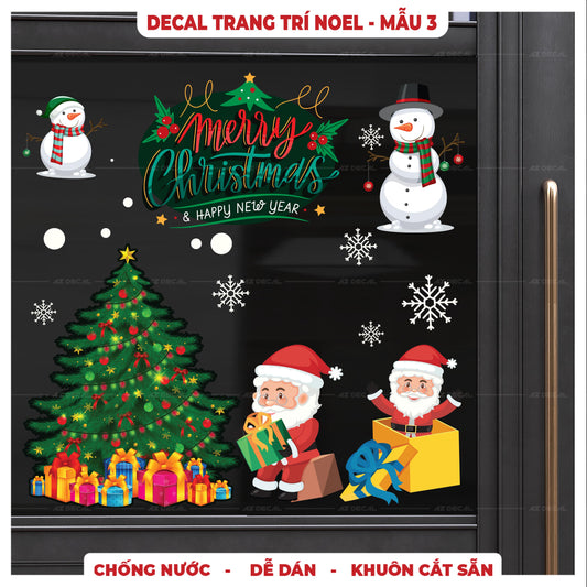 Sticker Dán Decal Trang Trí Noel - Mẫu 03