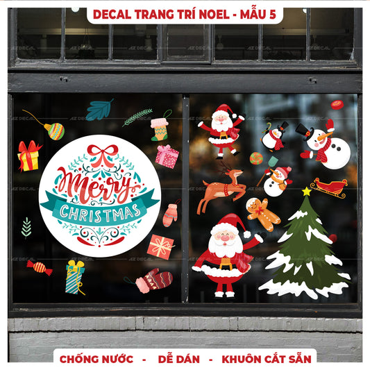 Sticker Dán Decal Trang Trí Noel - Mẫu 05