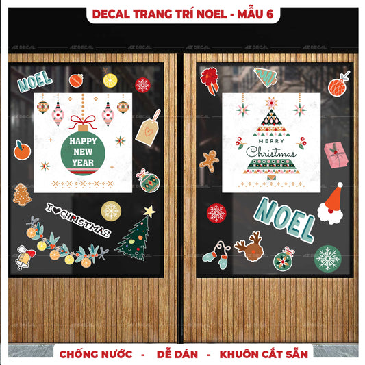 Sticker Dán Decal Trang Trí Noel - Mẫu 06