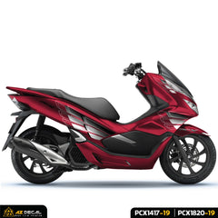 Tem rời PCX 125 150 mẫu đôi cánh màu đỏ trắng