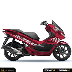 Tem xe PCX đẹp màu đỏ trắng