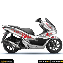 Tem rời xe PCX 150 màu đỏ trắng đẹp