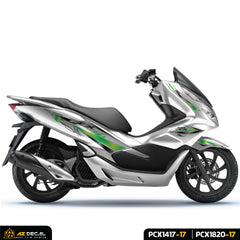 Decal chế dán xe Honda PCX 150 màu xanh trắng