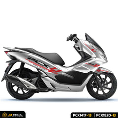 Decal xe Honda PCX màu đen đỏ trắng đẹp