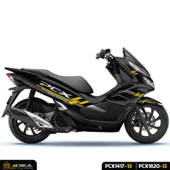 Tem xe PCX 125 150 màu vàng đen mẫu Exceed Excellence