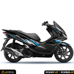 Tem xe PCX xanh trắng đen mẫu Sport Mind