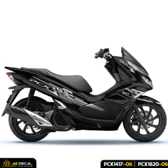 Tem xe PCX 160 đen trắng