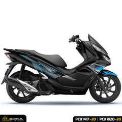 Tem xe PCX 125 150 mẫu BCD màu xanh đen