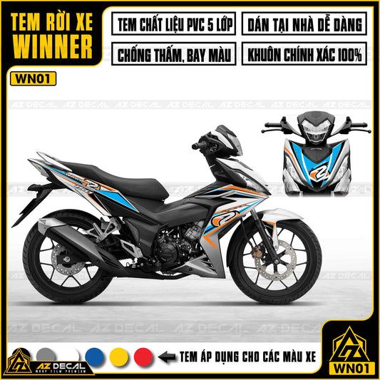 Tem Xe Winner 150 | WN01 | Chất Liệu PVC 5 Lớp