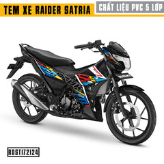 Tem xe Raider/Satria xe đen mẫu Suzuki