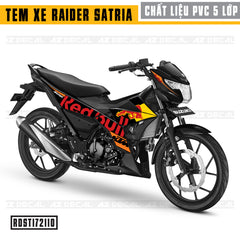 Tem xe Raider / Satria Mẫu Redbull - Xe Đen