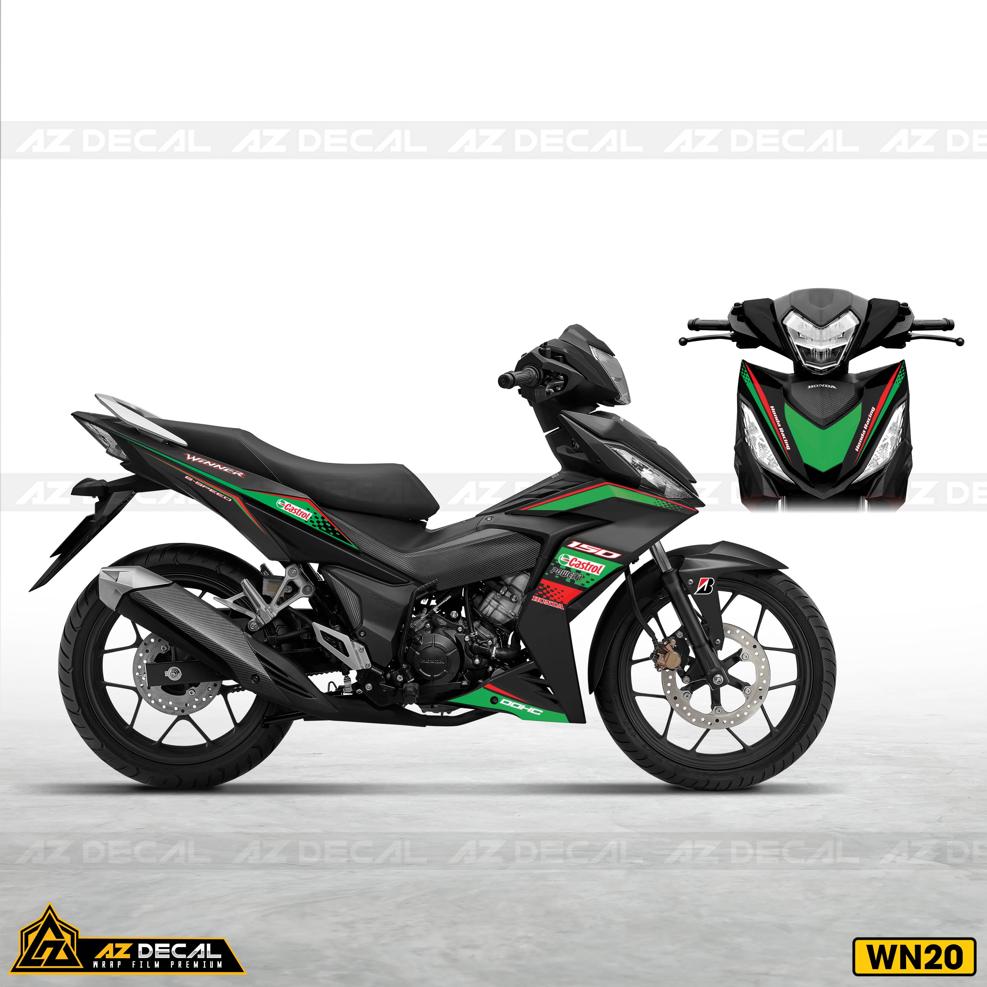 Tem xe Winner 150 Castrol Xe Đen