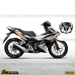 Tem xe Winner X Repsol xe trắng