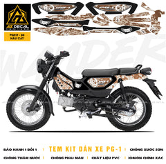 Decal dán xe Yamaha PG-1 màu nâu cát