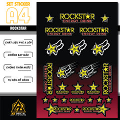 Sticker Dán Ô Tô, Xe Máy, Xe Điện, Xe Đạp, Mũ Bảo Hiểm | SET Trang Trí ROCKSTAR