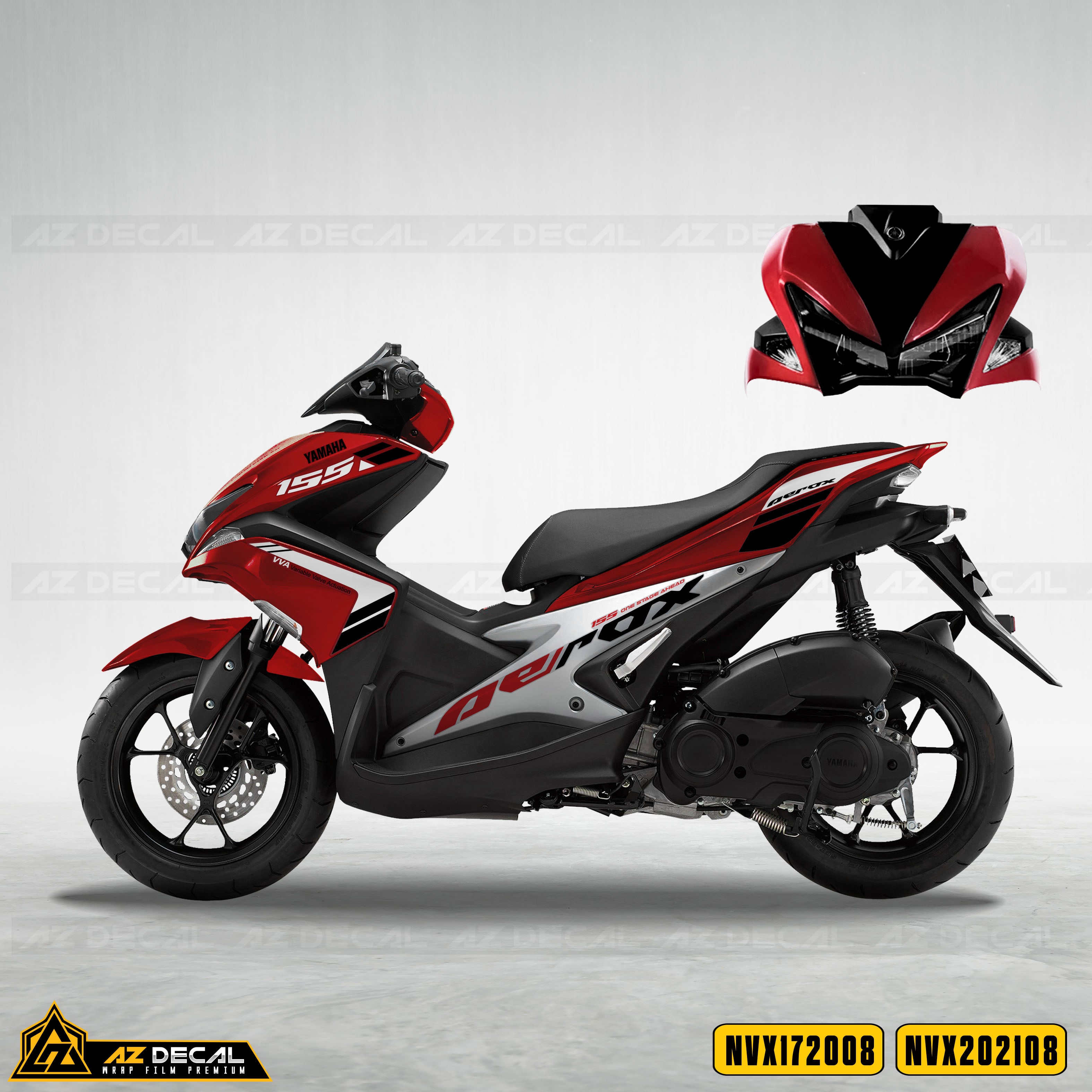 Decal xe Yamaha NVX đỏ mẫu Aerox