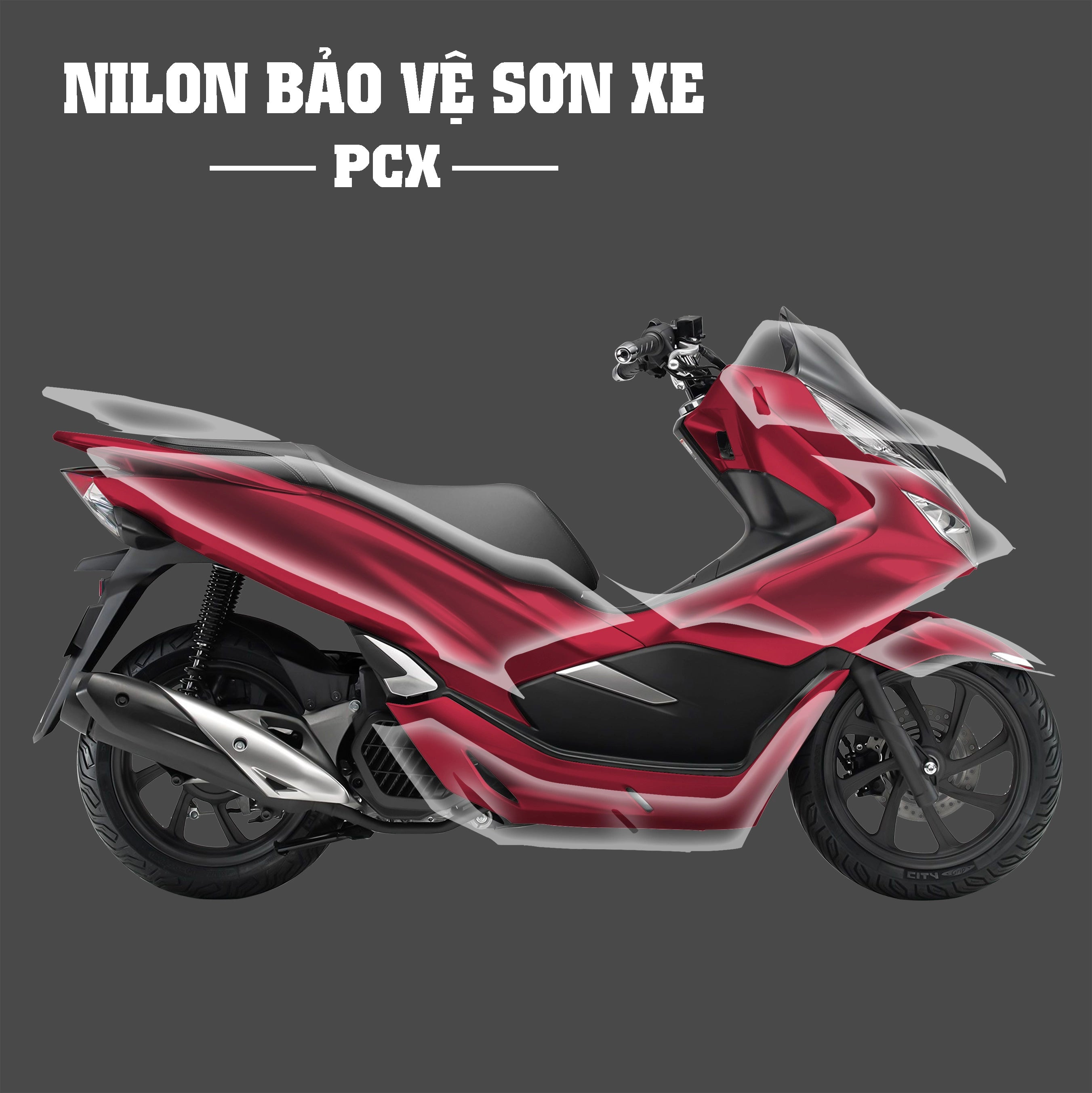 Dán keo xe PCX - Nilon chống xước xe