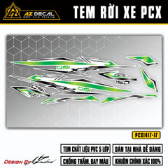 Tem xe PCX 160 màu xanh đen (nền trắng)