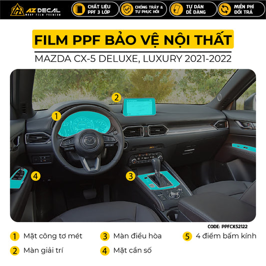 Film PPF nội thất ô tô Mazda CX5 2021 - 2022