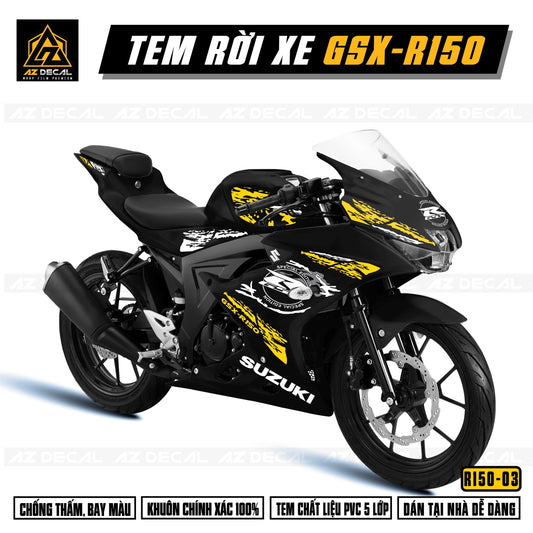 Tem rời xe GSX R150 mẫu Special Edition