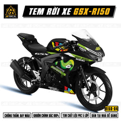 Dán decal xe GSX R150 phong cách Movistar xanh đen