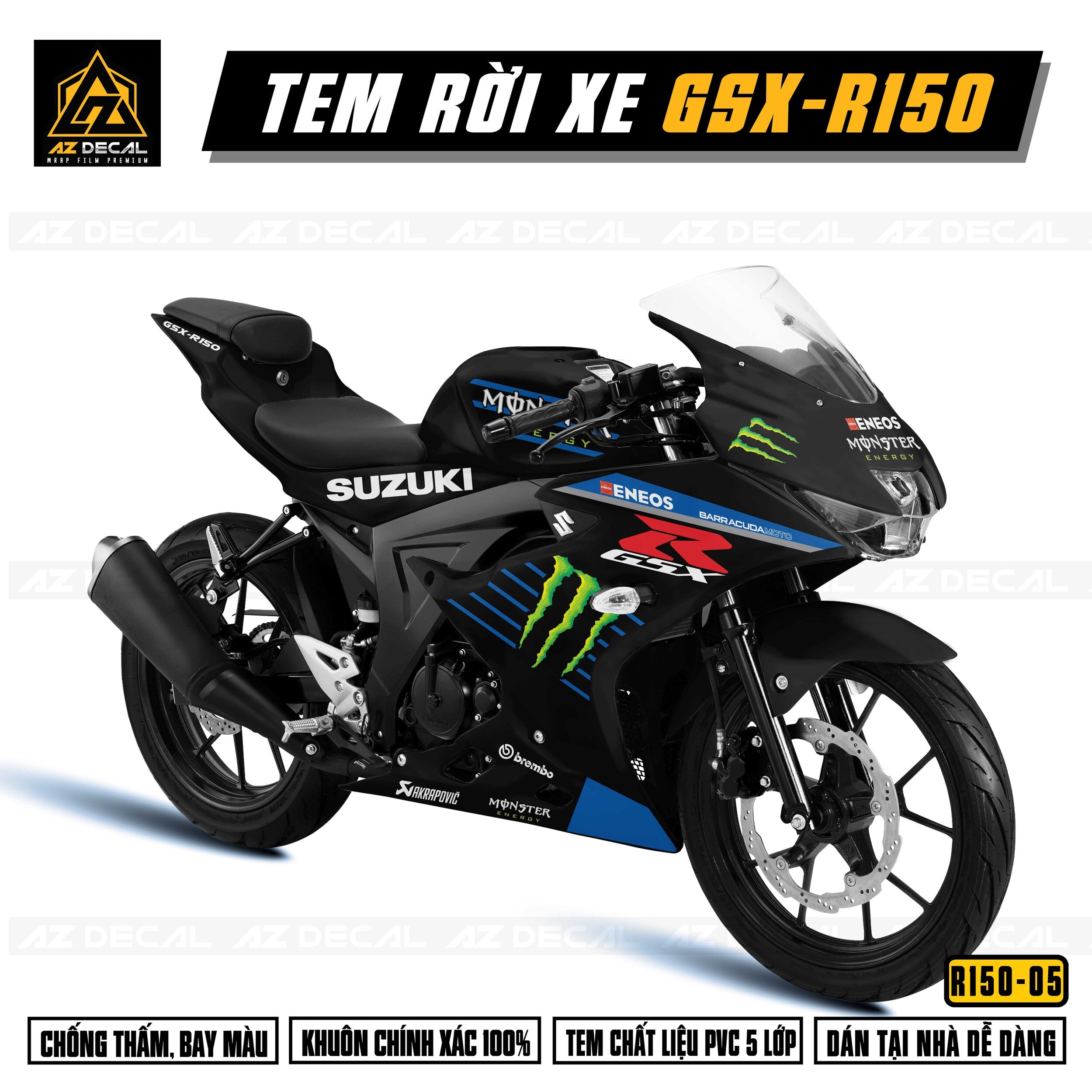 Tem rời xe Suzuki GSX R150 Monster