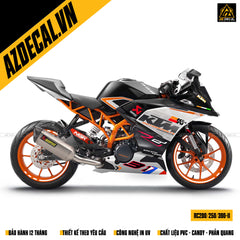 Decal KTM RC 200-250-390 màu xám bạc trẻ trung