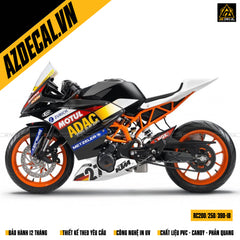 Mẫu tem xe KTM RC 200-250-390 ấn tượng