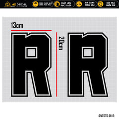 Tem Xe Ô Tô Dán Đa Vị Trí | DVTOT-01 | Mẫu Chữ Cái