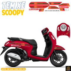 Tem Xe Scoopy Phong Cách Gucci màu xanh vàng