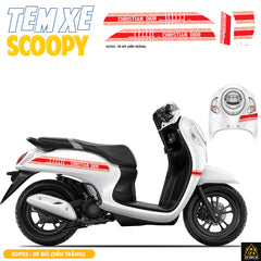 Tem Xe Scoopy | SCP23-09 | Thiết Kế Christian Dior màu đỏ