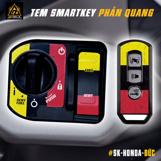 Tem phản quang dán Smart Key Honda mẫu Đức