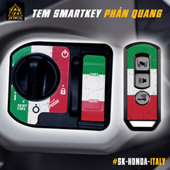 Tem dán Smartkey Honda phản quang mẫu Italy