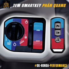 Tem phản quang dán Smart Key Honda mẫu Performance