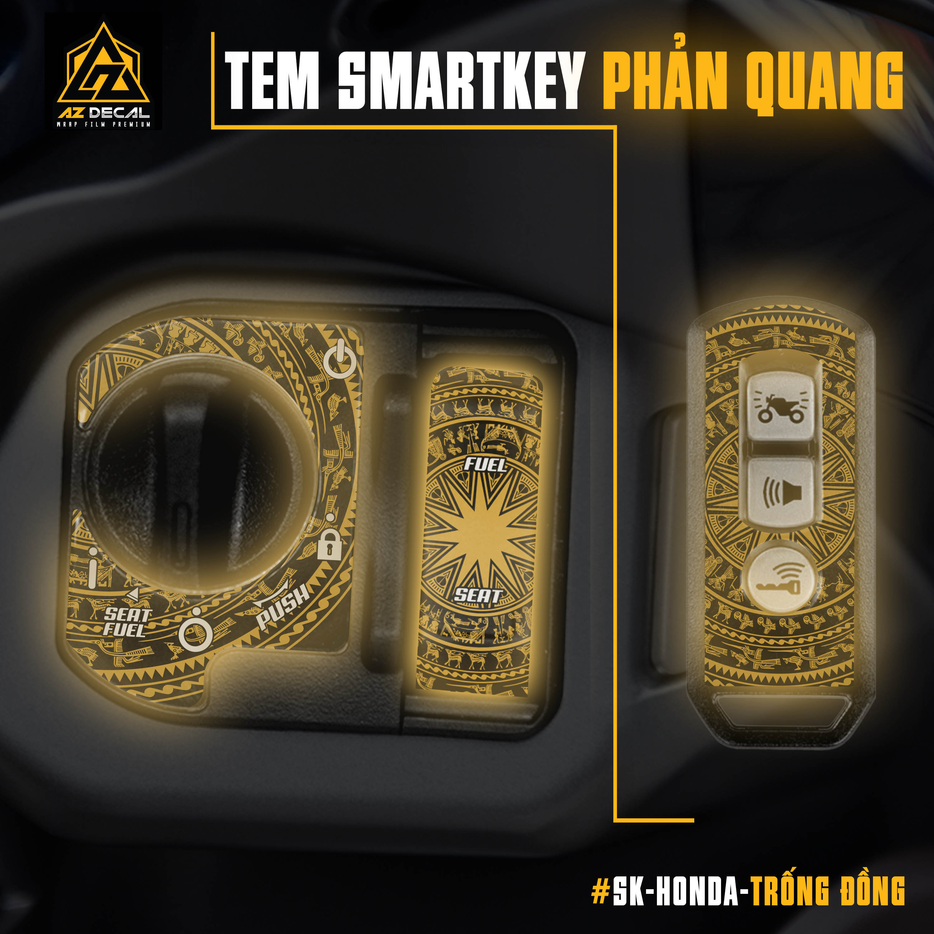 Decal phản quang dán Smart Key SH, SH Mode, Vision, AB, Vario