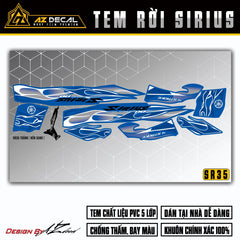 Decal dán xẽ Sirius RC màu xanh đen