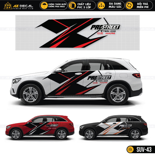 Decal dán xe ô tô SUV phong cách Pro Street