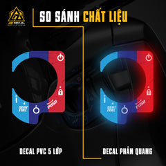 So sánh chất liệu decal phản quang tem smartkey