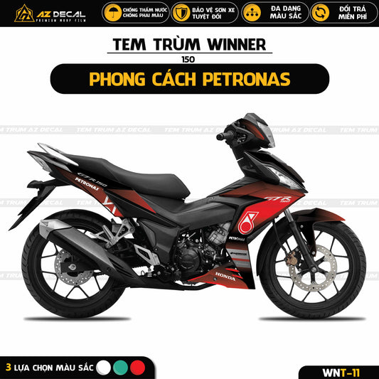 Tem trùm Petronas dán xe Honda Winner V1