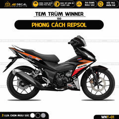 Tem trùm xe Winner 150 mẫu Repsol