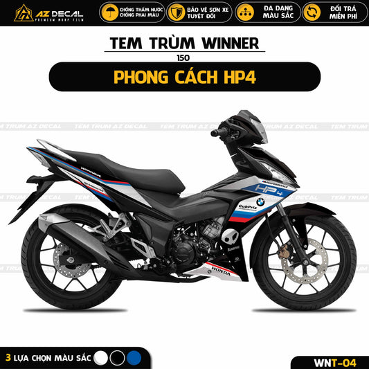 Tem trùm HP4 dán xe Winner v1 150 đẹp