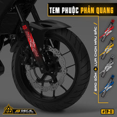 Tem dán phuộc trước RC Edition TP11 màu đỏ