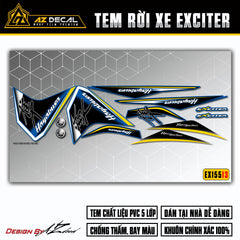 Decal Exciter 155 - mẫu Hayabusa